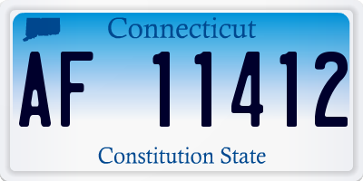 CT license plate AF11412