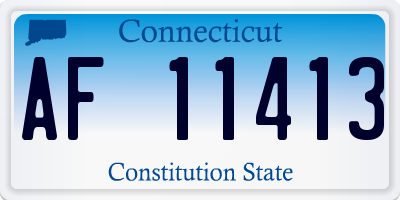 CT license plate AF11413