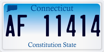 CT license plate AF11414