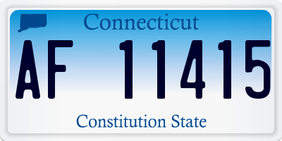 CT license plate AF11415