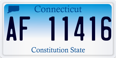 CT license plate AF11416