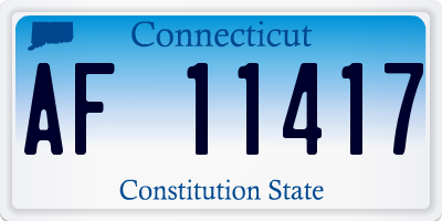 CT license plate AF11417
