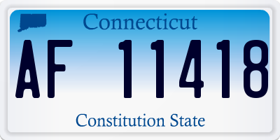CT license plate AF11418
