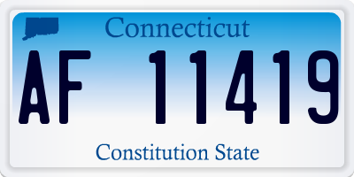 CT license plate AF11419