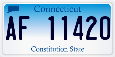 CT license plate AF11420