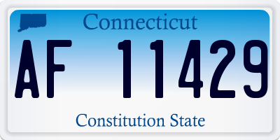 CT license plate AF11429