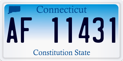 CT license plate AF11431