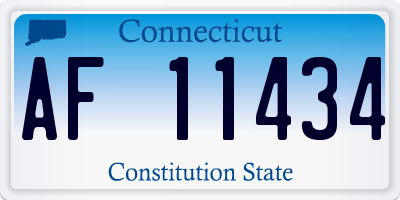 CT license plate AF11434