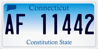 CT license plate AF11442
