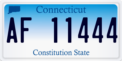 CT license plate AF11444