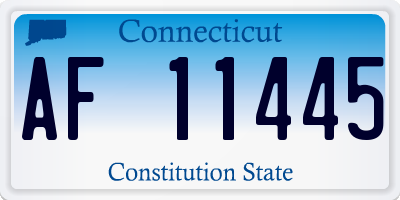 CT license plate AF11445