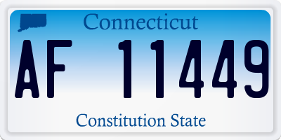 CT license plate AF11449