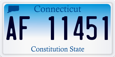 CT license plate AF11451