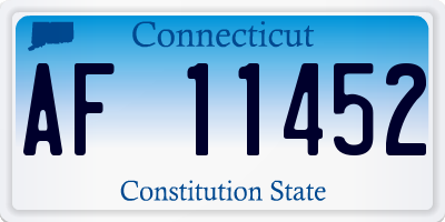 CT license plate AF11452
