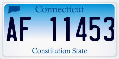 CT license plate AF11453