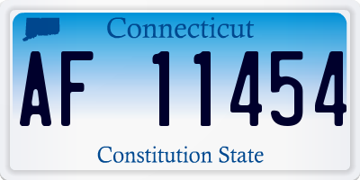 CT license plate AF11454
