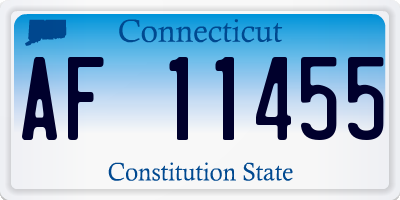 CT license plate AF11455