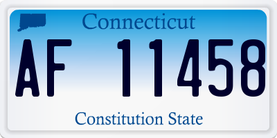 CT license plate AF11458