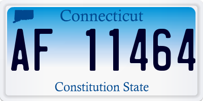 CT license plate AF11464