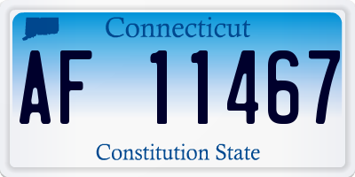 CT license plate AF11467