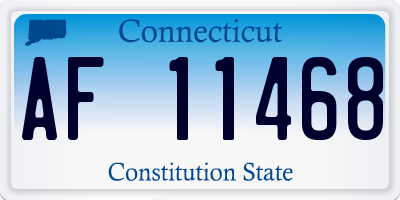 CT license plate AF11468