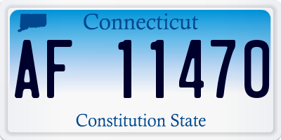 CT license plate AF11470