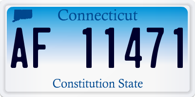 CT license plate AF11471