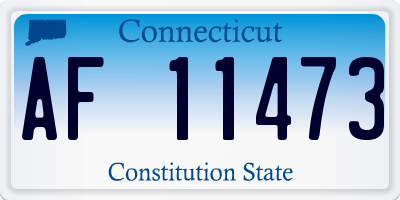 CT license plate AF11473