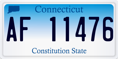 CT license plate AF11476