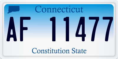 CT license plate AF11477