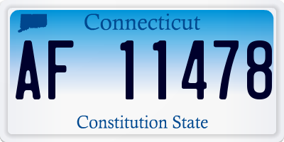 CT license plate AF11478