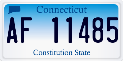 CT license plate AF11485