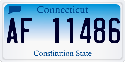 CT license plate AF11486