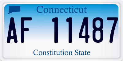 CT license plate AF11487