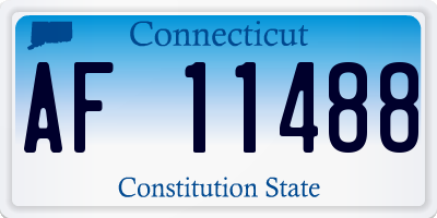 CT license plate AF11488