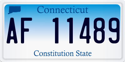 CT license plate AF11489