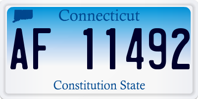 CT license plate AF11492