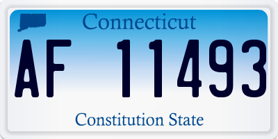 CT license plate AF11493