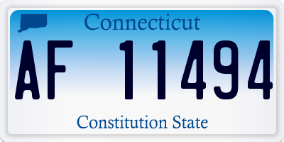 CT license plate AF11494
