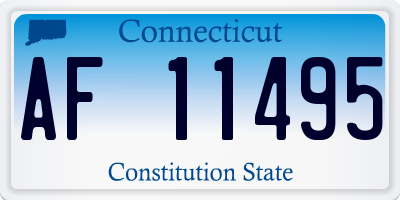 CT license plate AF11495