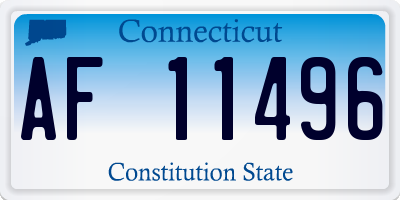 CT license plate AF11496