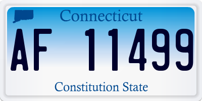 CT license plate AF11499