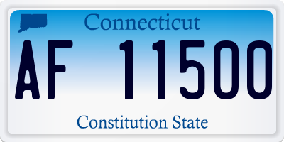 CT license plate AF11500
