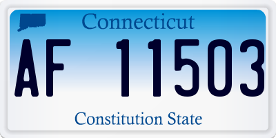 CT license plate AF11503