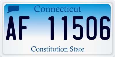 CT license plate AF11506