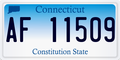 CT license plate AF11509