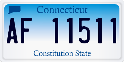 CT license plate AF11511