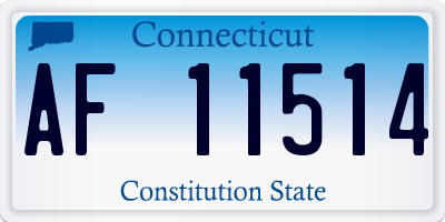 CT license plate AF11514