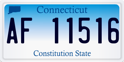 CT license plate AF11516