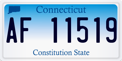 CT license plate AF11519